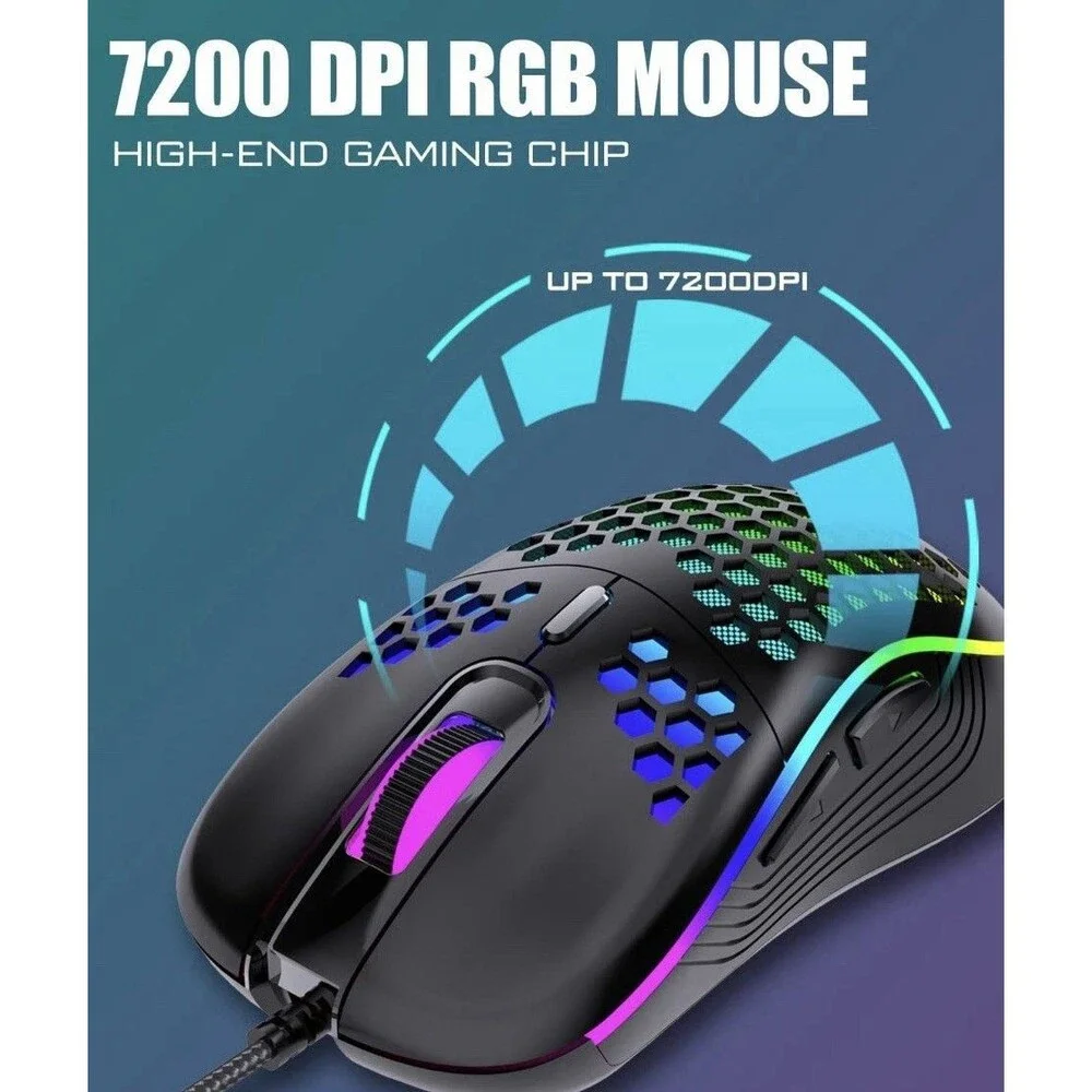 RedThunder 60% Gaming Keyboard Mouse Combo, 61 Keys RGB Backlit, Ultra-Compact